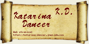 Katarina Dancer vizit kartica